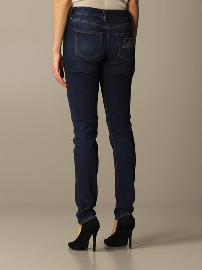 Blue Cotton Women Jeans