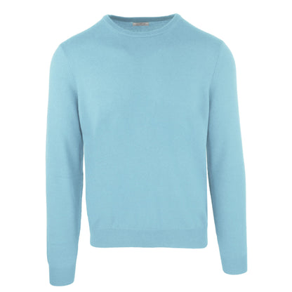 Light Blue Cashmere Men Sweater