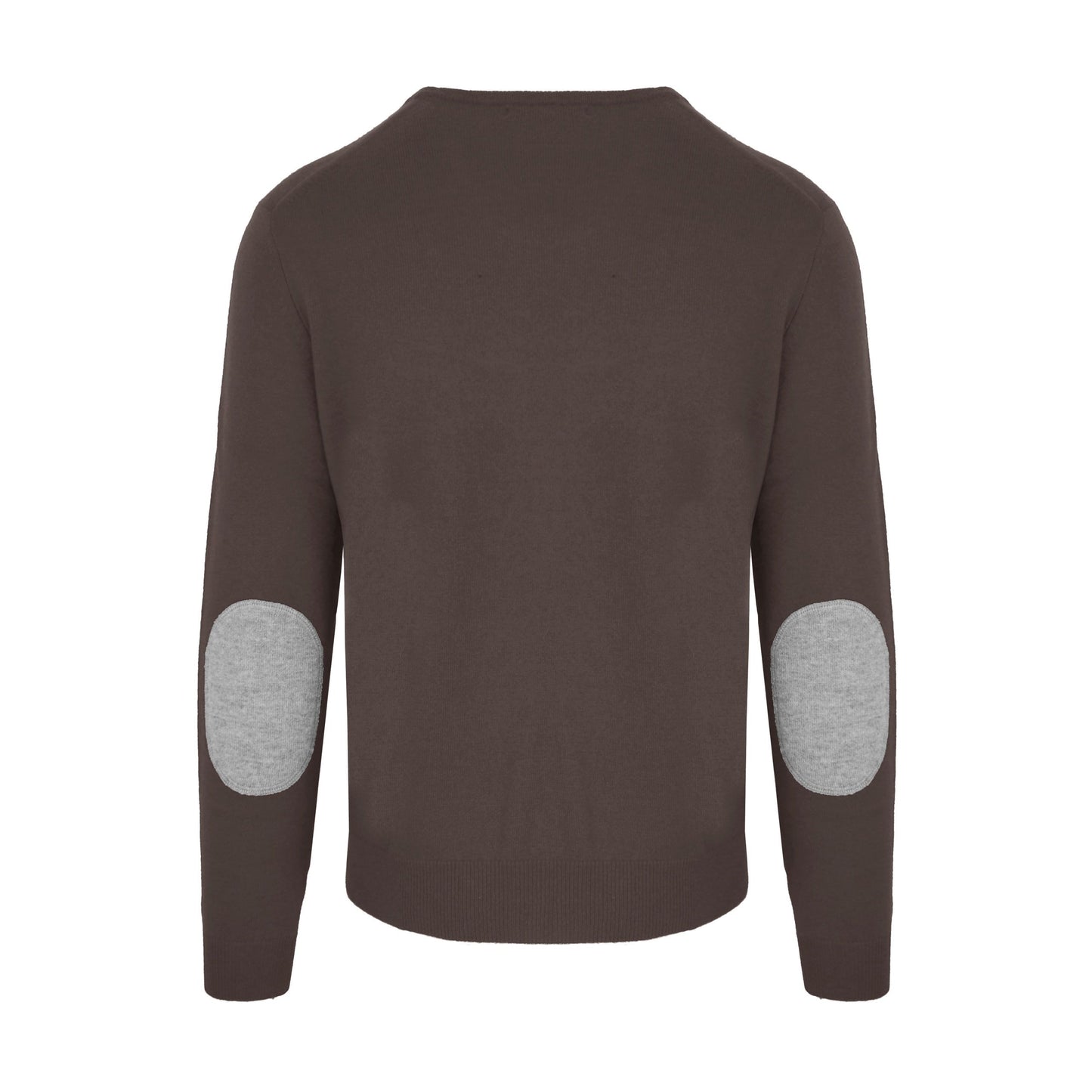 Elegant Brown Cashmere-Wool Blend Sweater