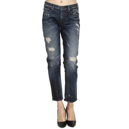 Blue Cotton Women Jeans