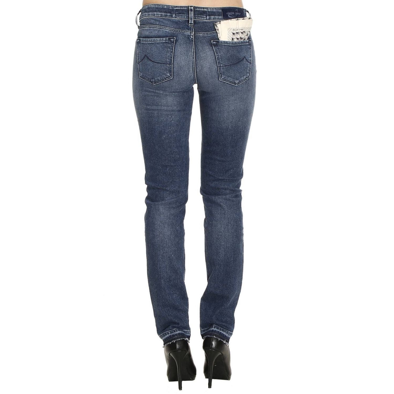 Blue Cotton Women Slim-Fit Jean