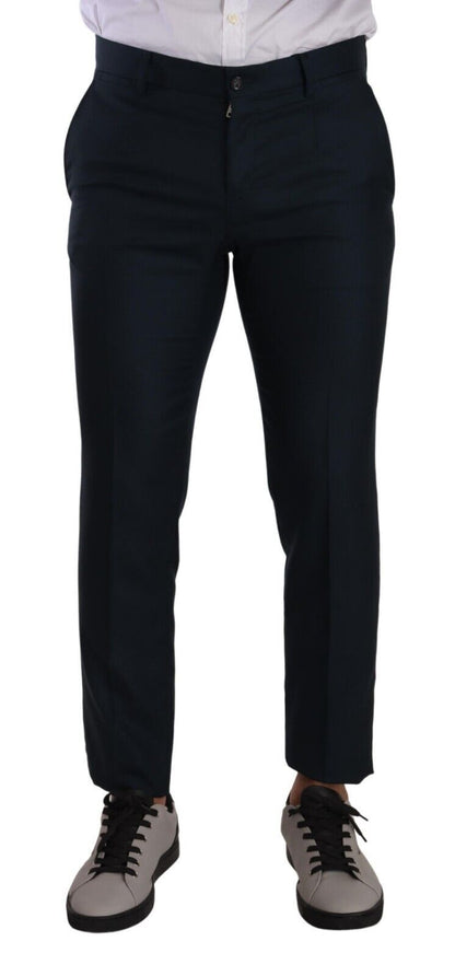 Elegant Slim Fit Cashmere-Silk Dress Pants