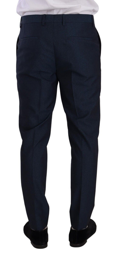 Elegant Slim Fit Dress Pants in Dark Blue