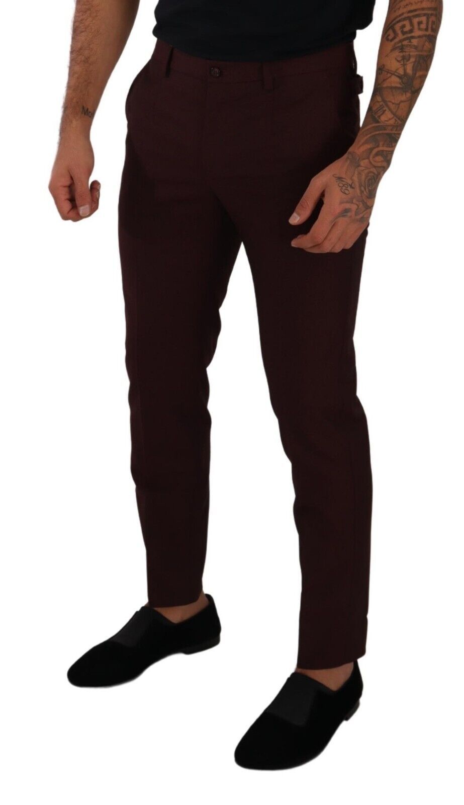 Maroon Slim Fit Dress Pants