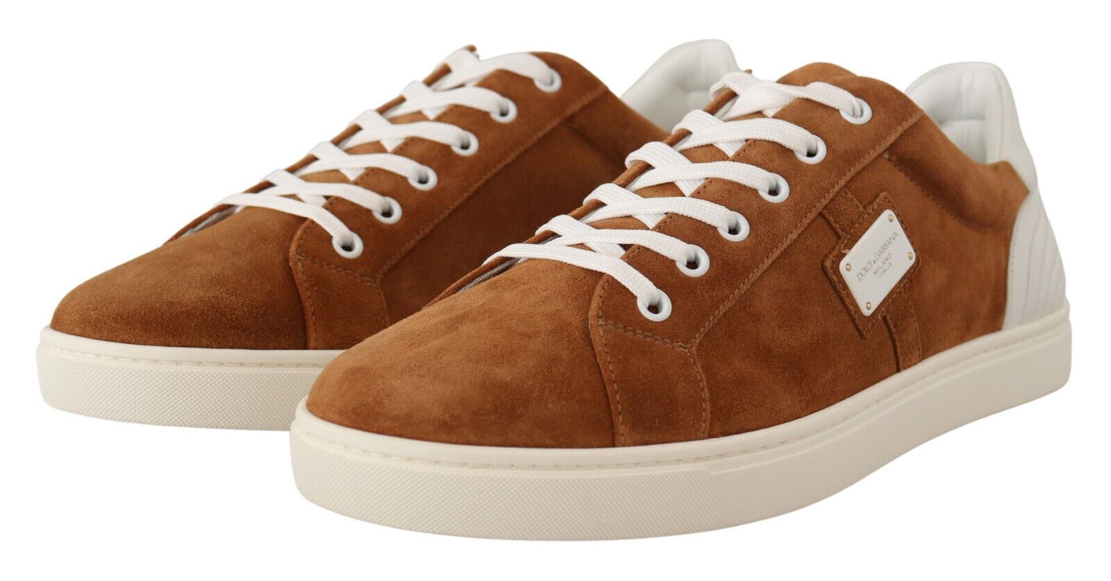 Elegant Two-Tone Leather Sneakers