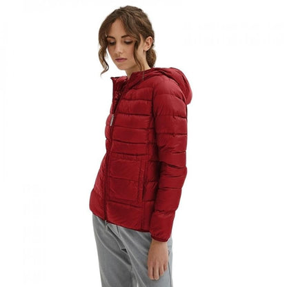 Red Nylon Women Jacket