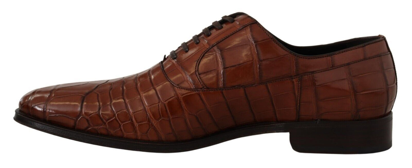 Elegant Exotic Crocodile Leather Formal Shoes