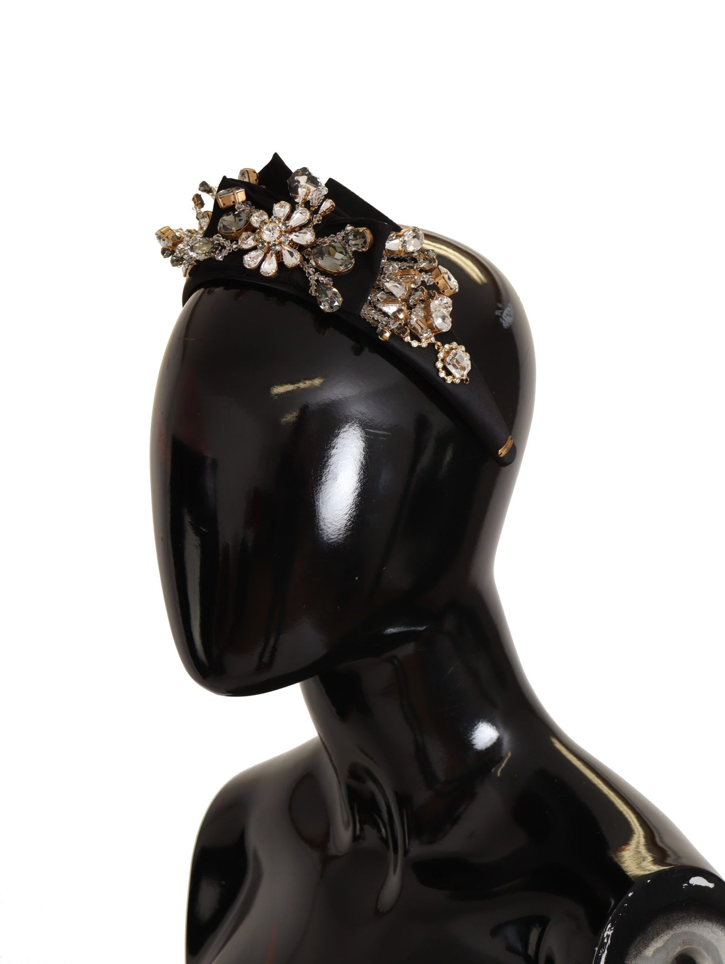 Elegant Crystal Embellished Silk Diadem