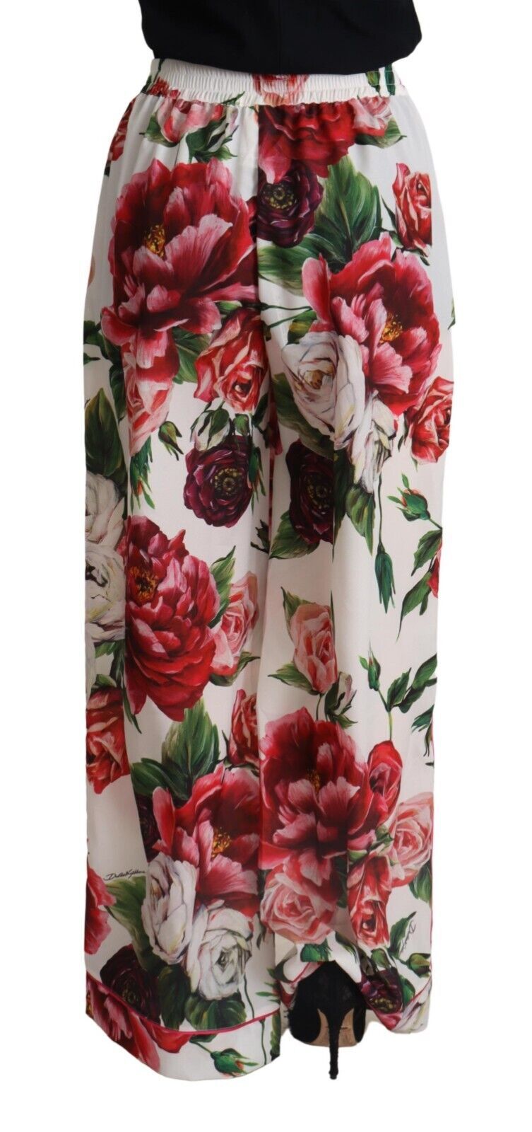 Elegant Floral Wide Leg Pants