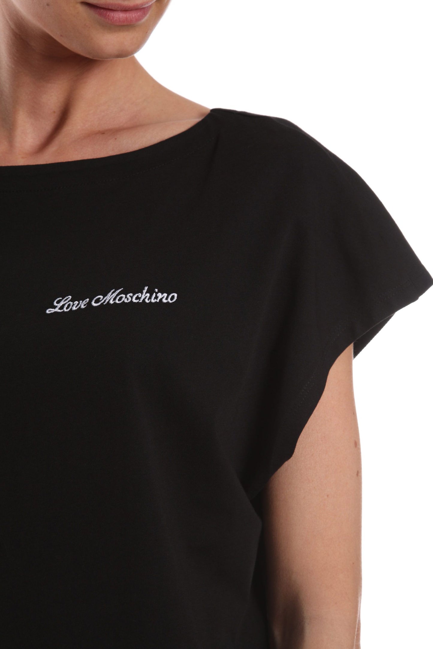 Black Cotton Women T-Shirt