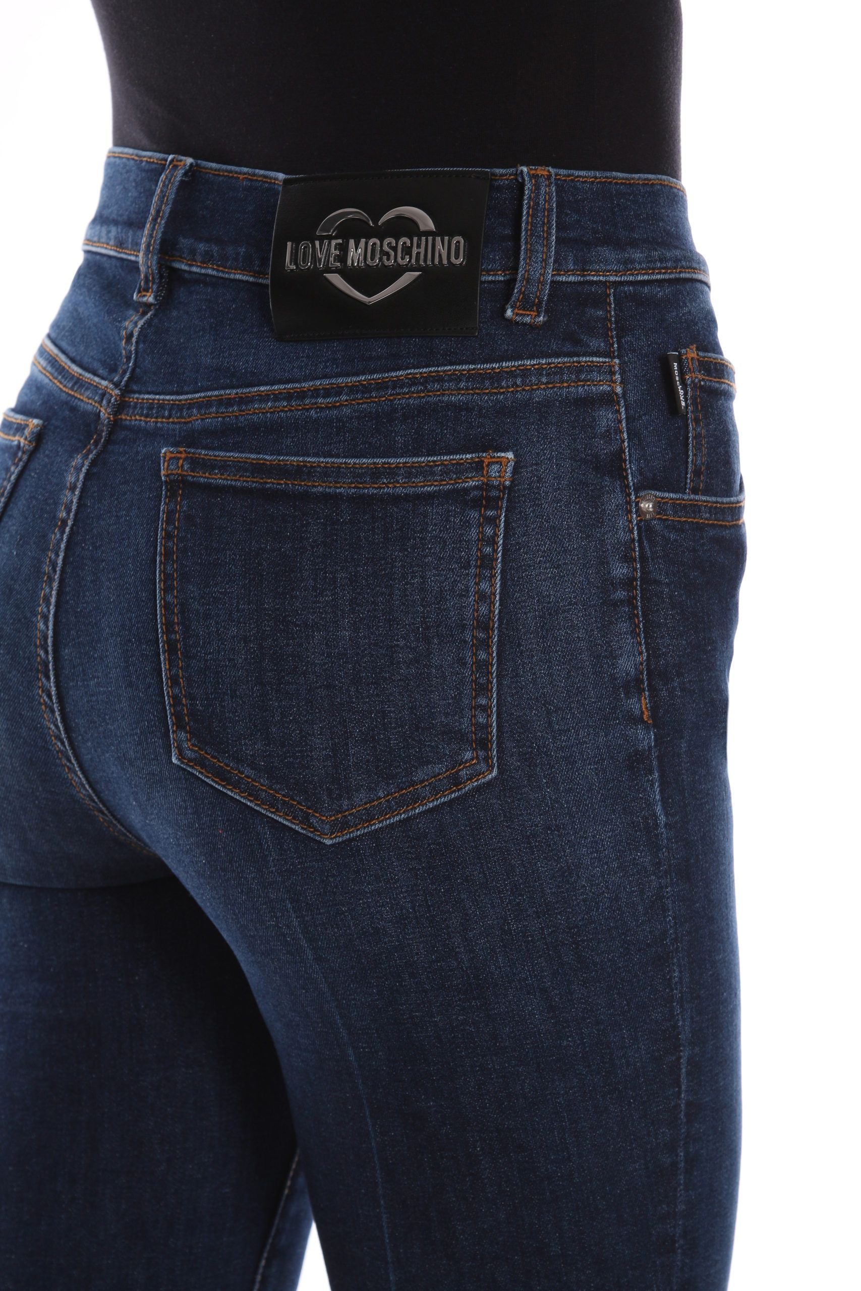 Dark Blue Cotton Women's Bell-Bottom Jean