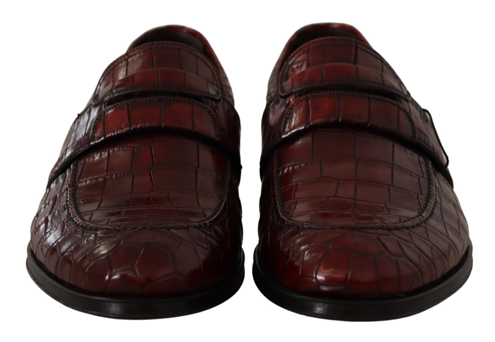 Exotic Croc Leather Bordeaux Loafers