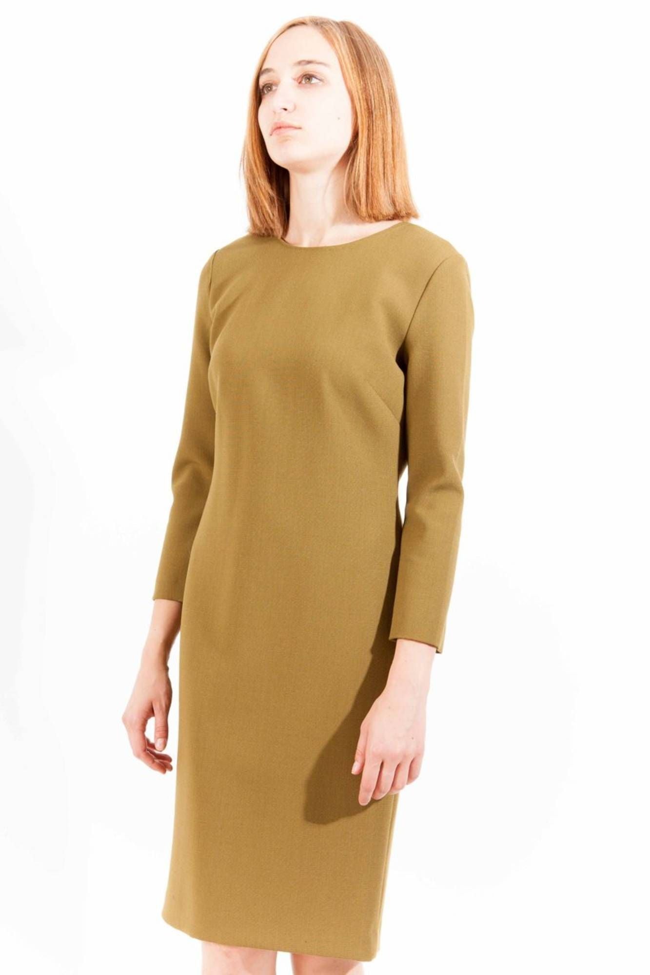 Green Wool Women Dress