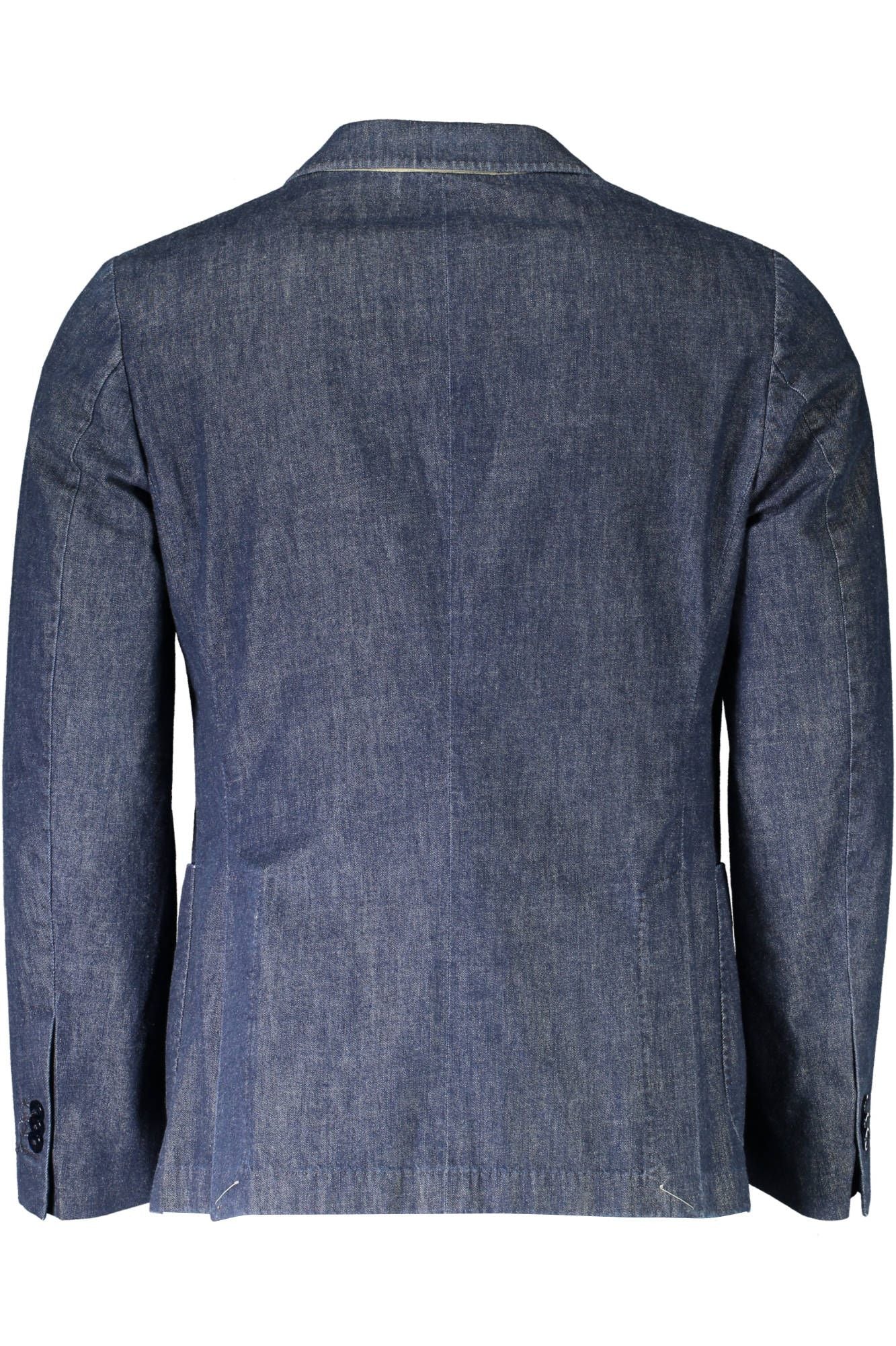 Blue Cotton Men Jacket