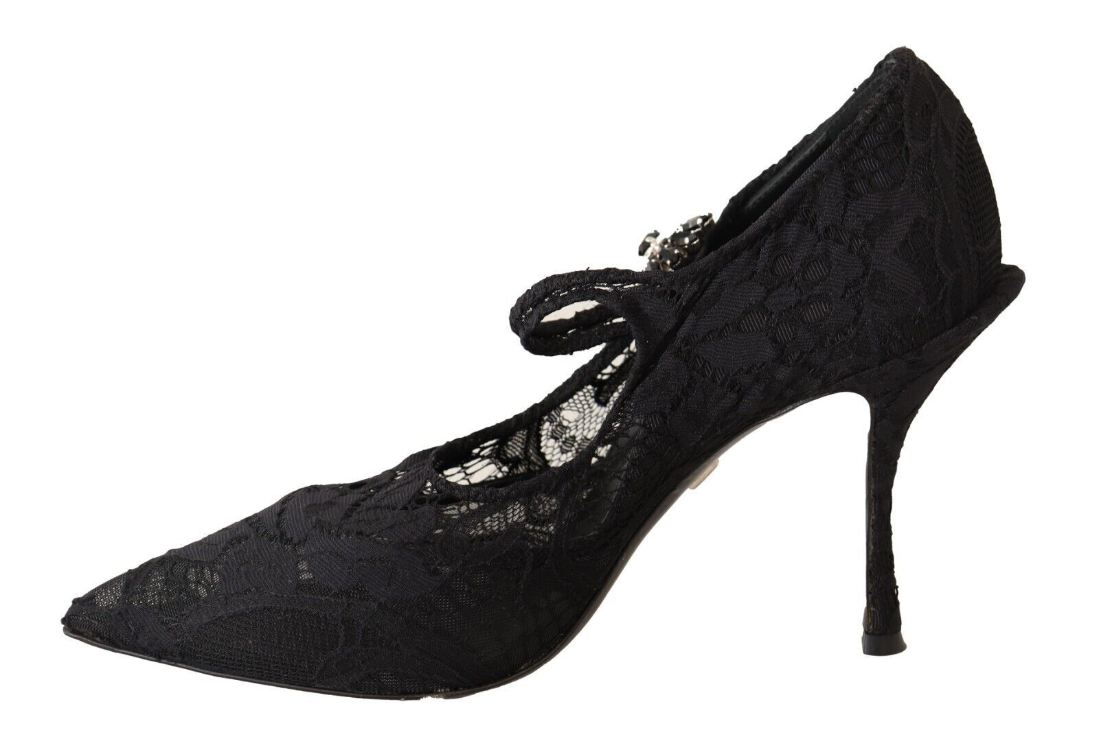 Elegant Black Lace Stiletto Pumps