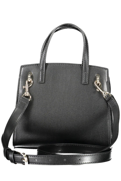 Black Polyethylene Women Handbag