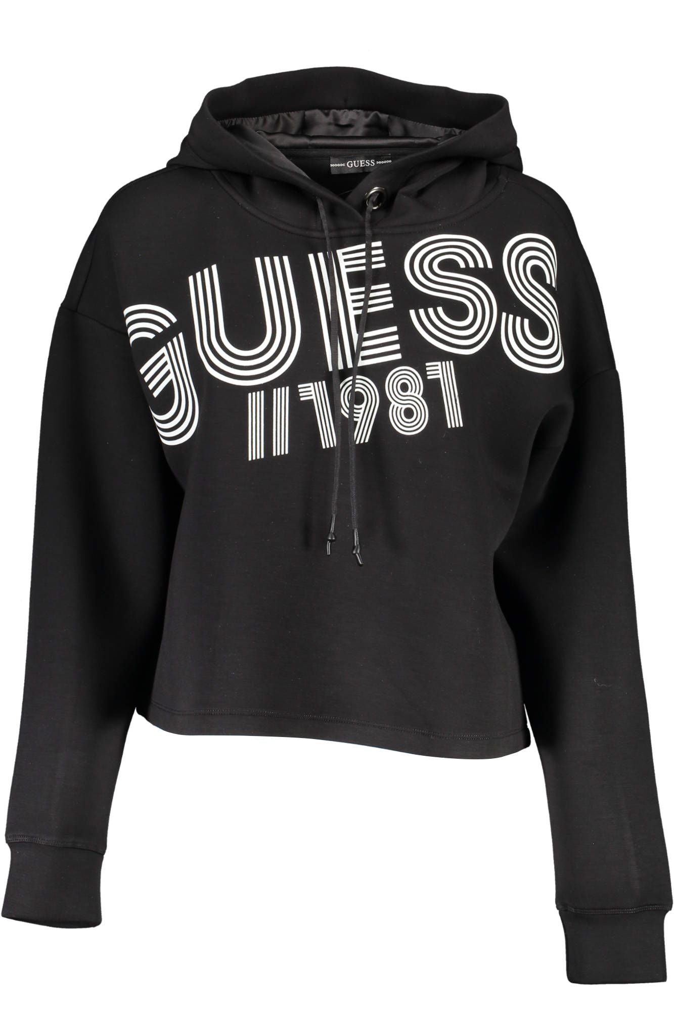 Chic Black Hooded Sweatshirt with Logo Print