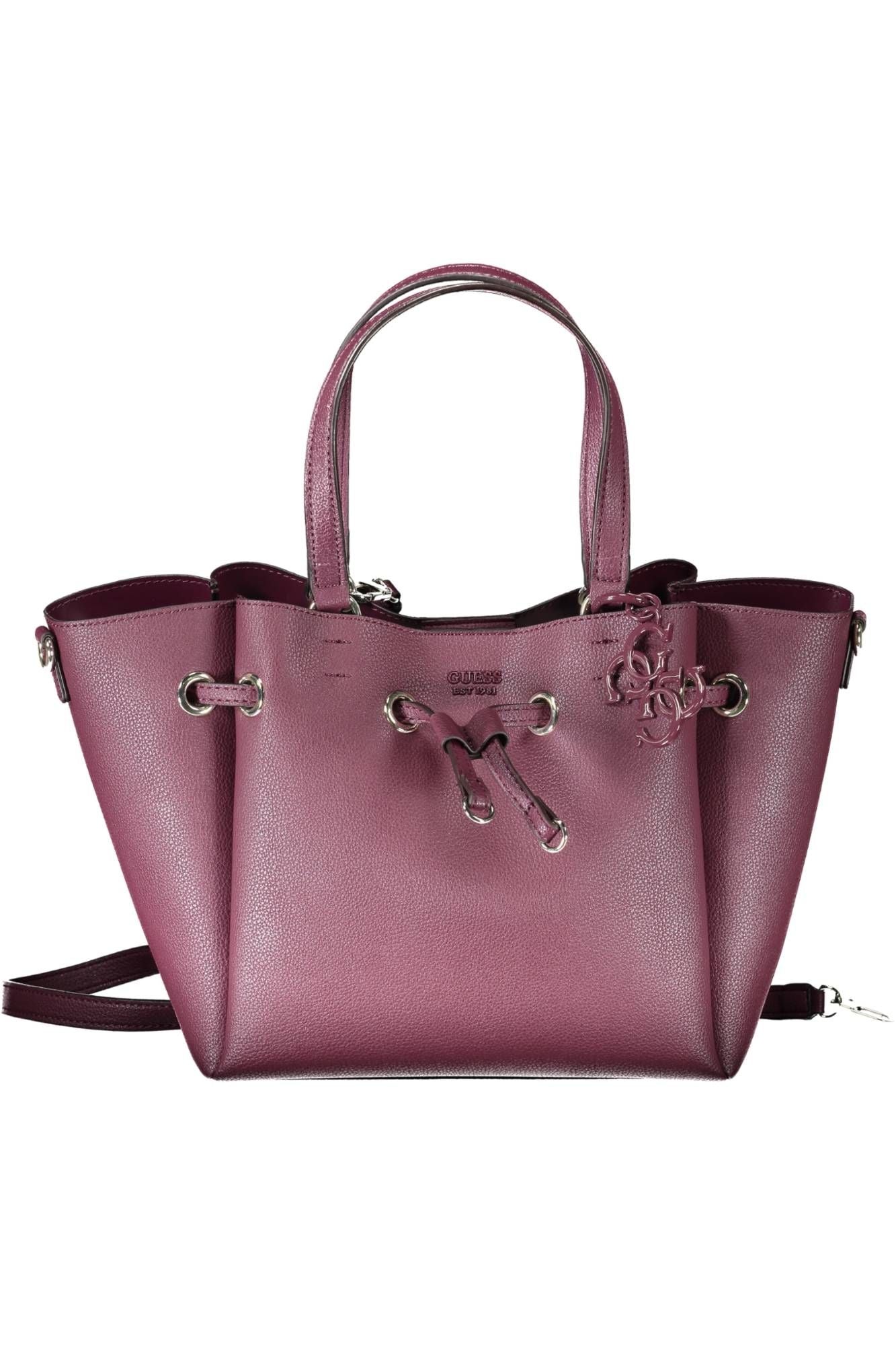 Purple Polyethylene Women Handbag