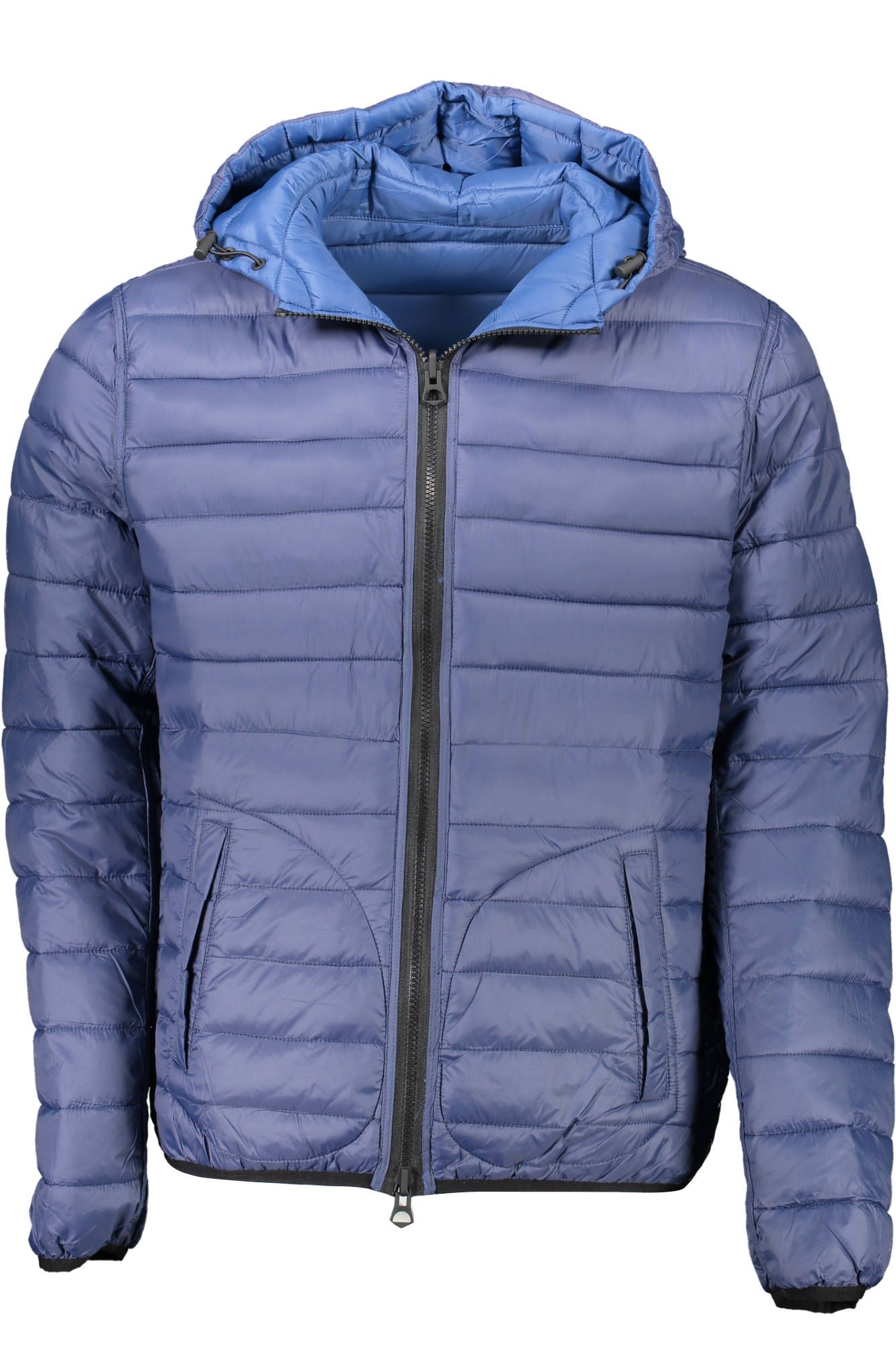 Blue Nylon Mens Reversible Jacket