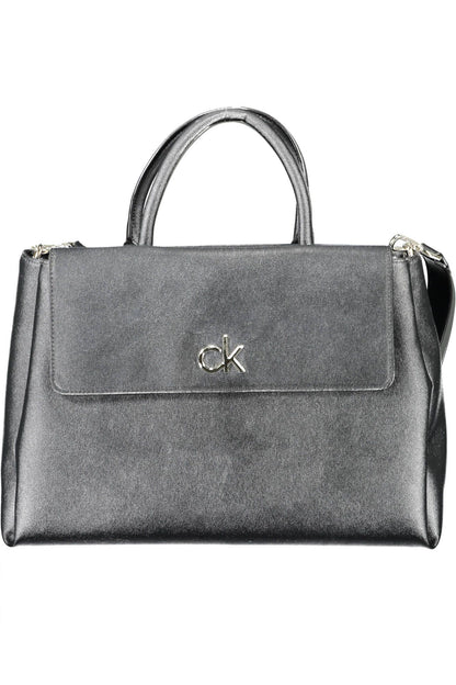 Black Polyvinylchloride Women Handbag