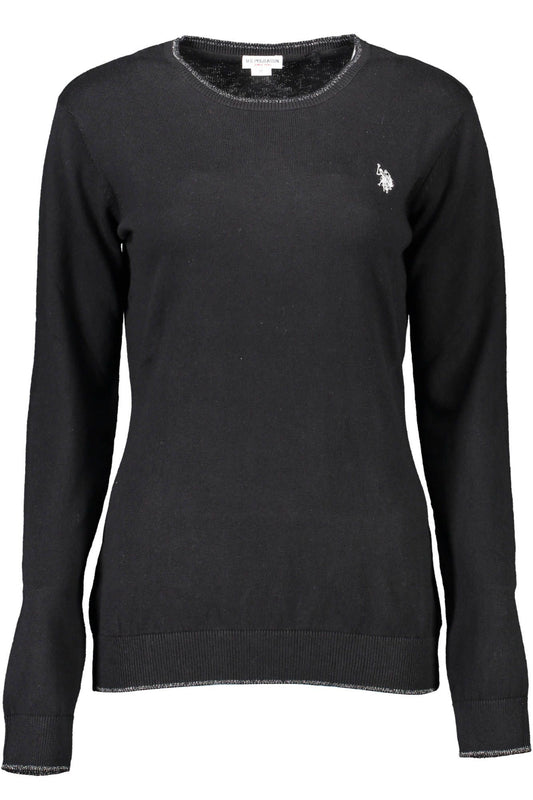 Black Cotton Women Sweater