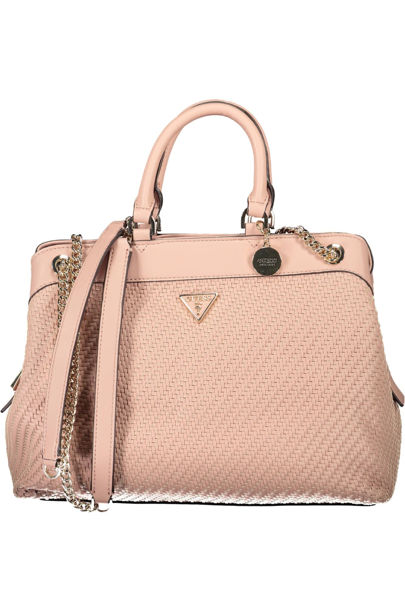 Pink Polyethylene Women Handbag