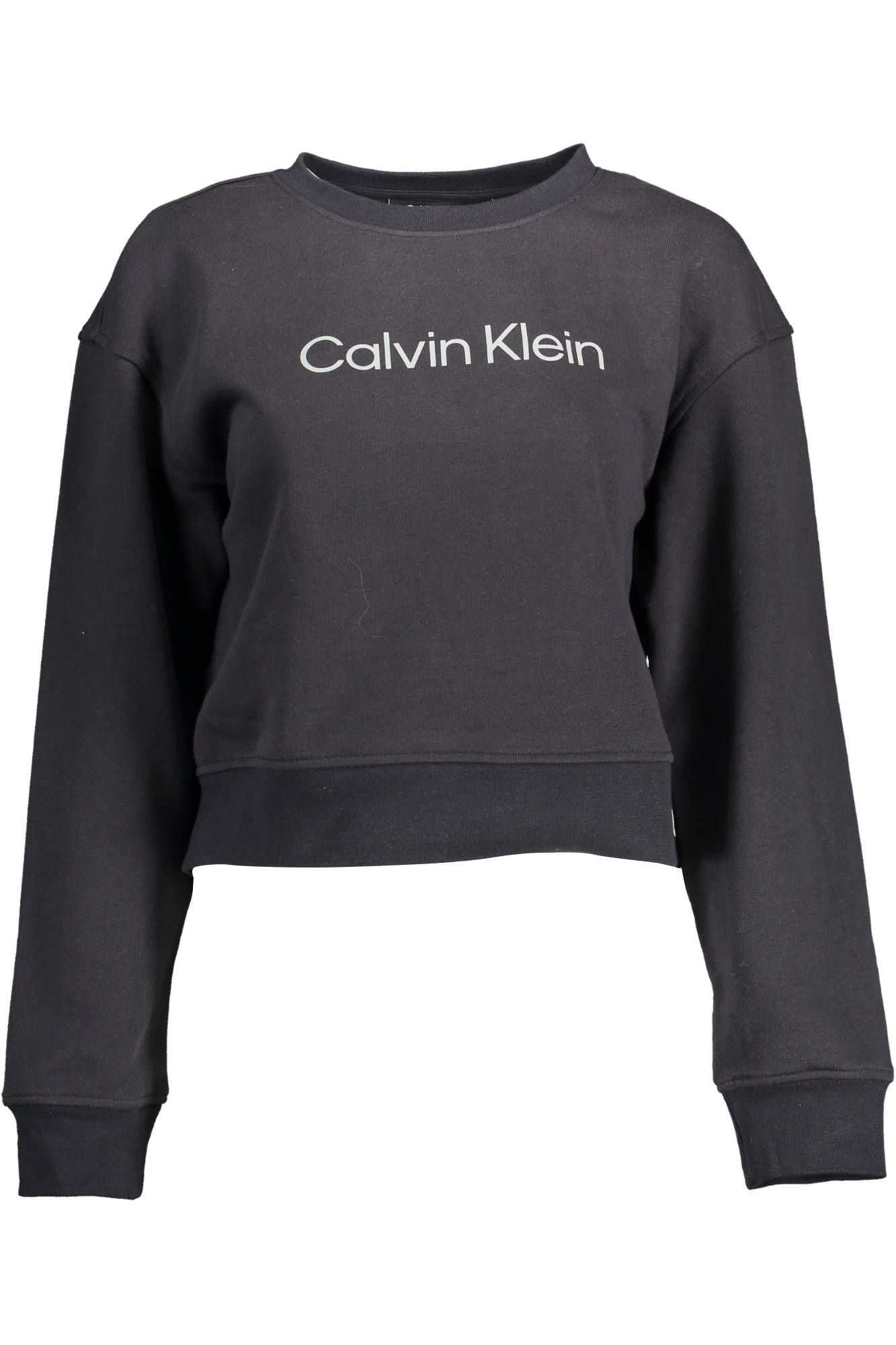 Black Cotton Women Sweatshirt