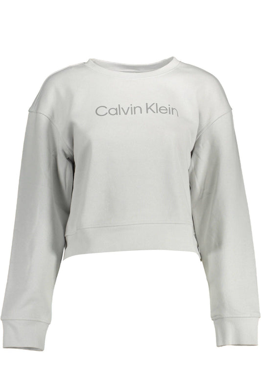 Elegant Gray Logo Print Sweatshirt