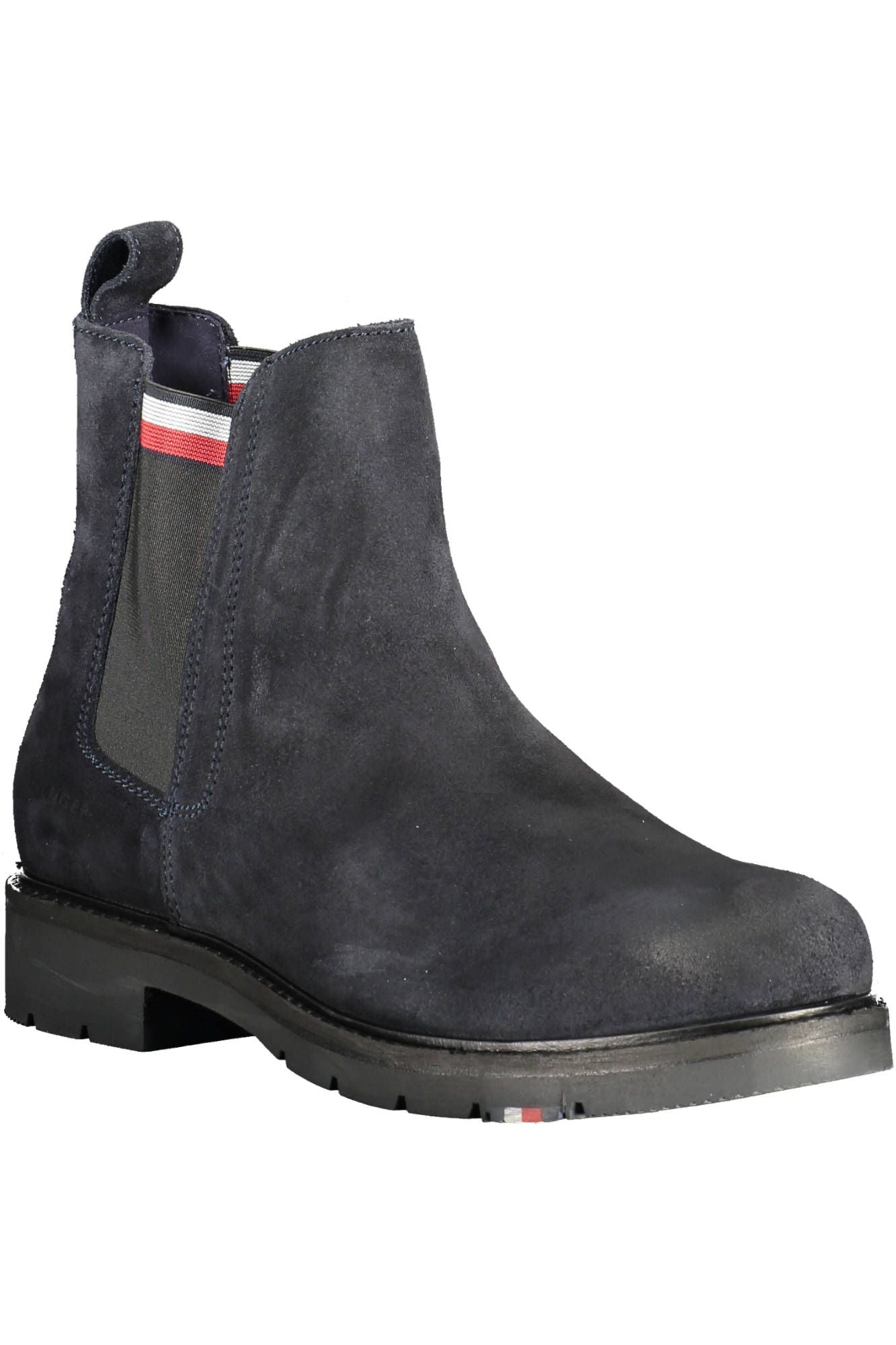 Blue Leather Men Boot