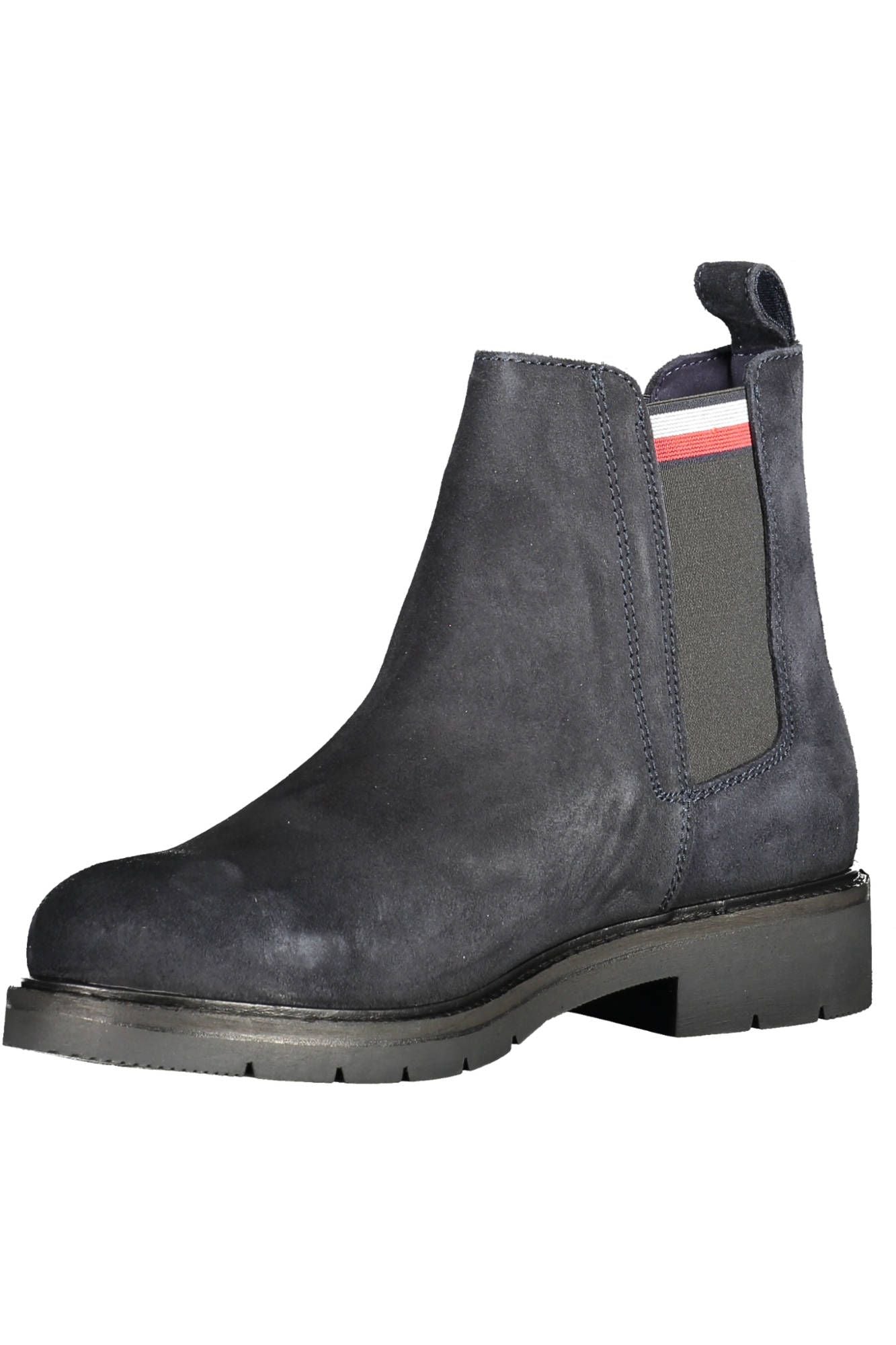 Blue Leather Men Boot