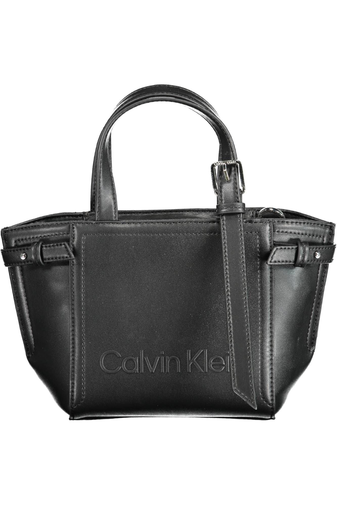 Black Polyester Women Handbag