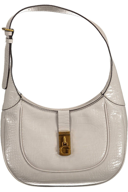 Gray Polyethylene Women Handbag