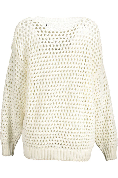 White Cotton Women Sweater