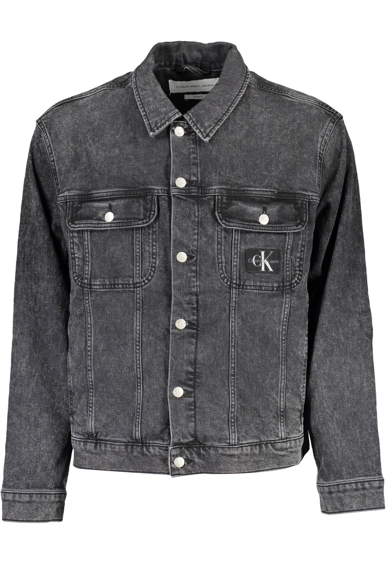 Black Cotton Men Jacket