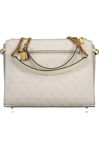 White Polyethylene Women Handbag