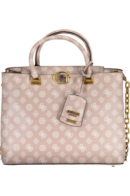 Pink Polyethylene Women Handbag