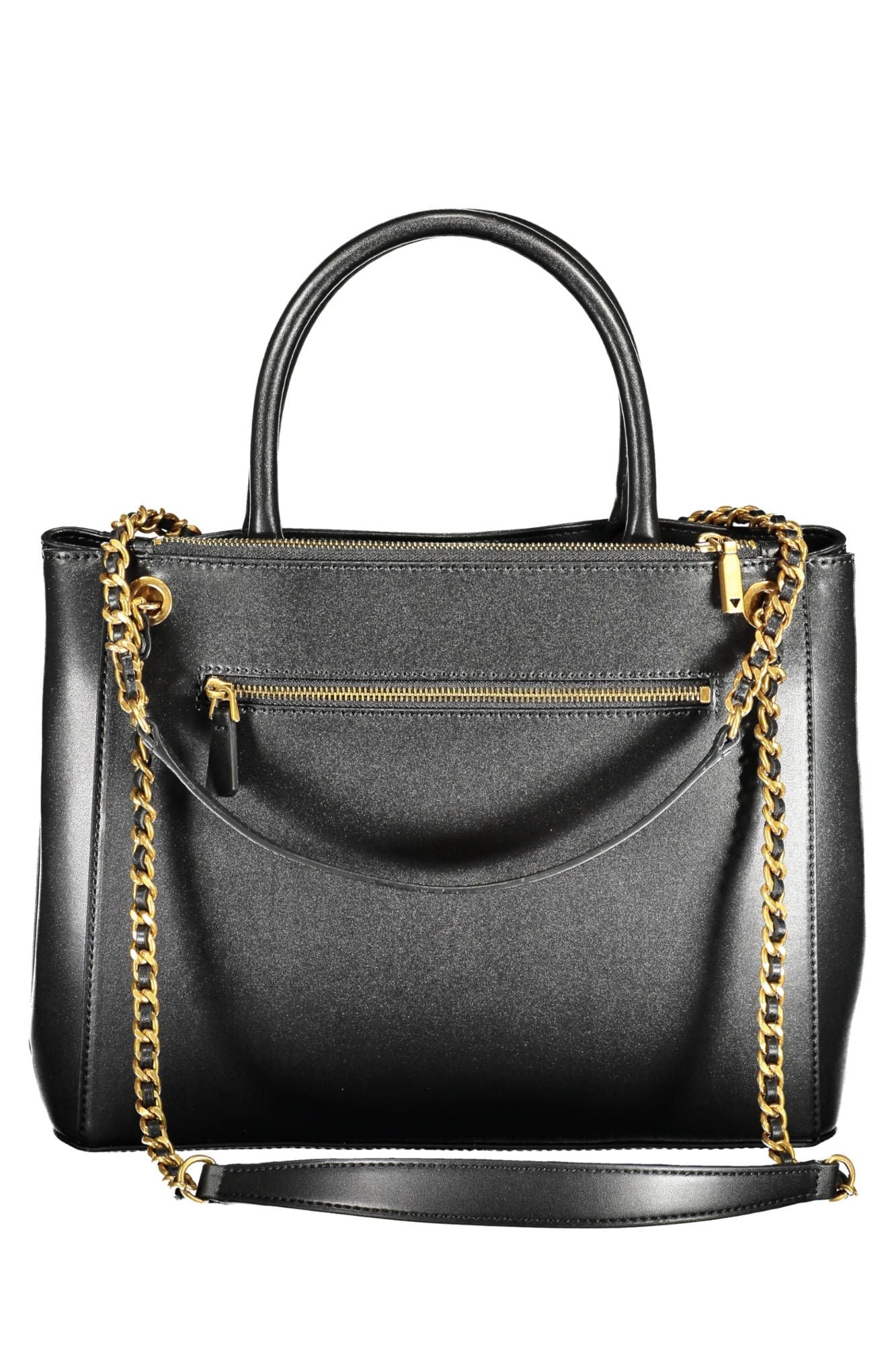 Black Polyethylene Women Handbag