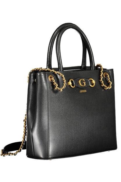 Black Polyethylene Women Handbag