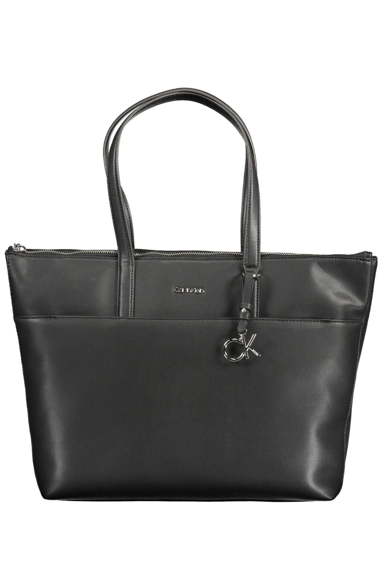 Black Polyester Women Handbag