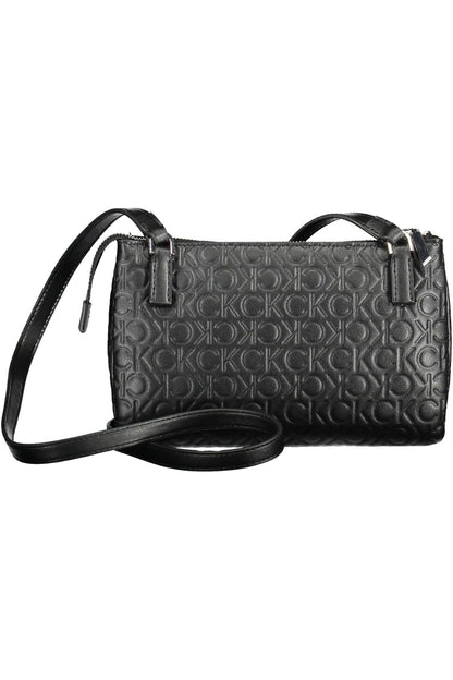 Black Polyester Women Handbag