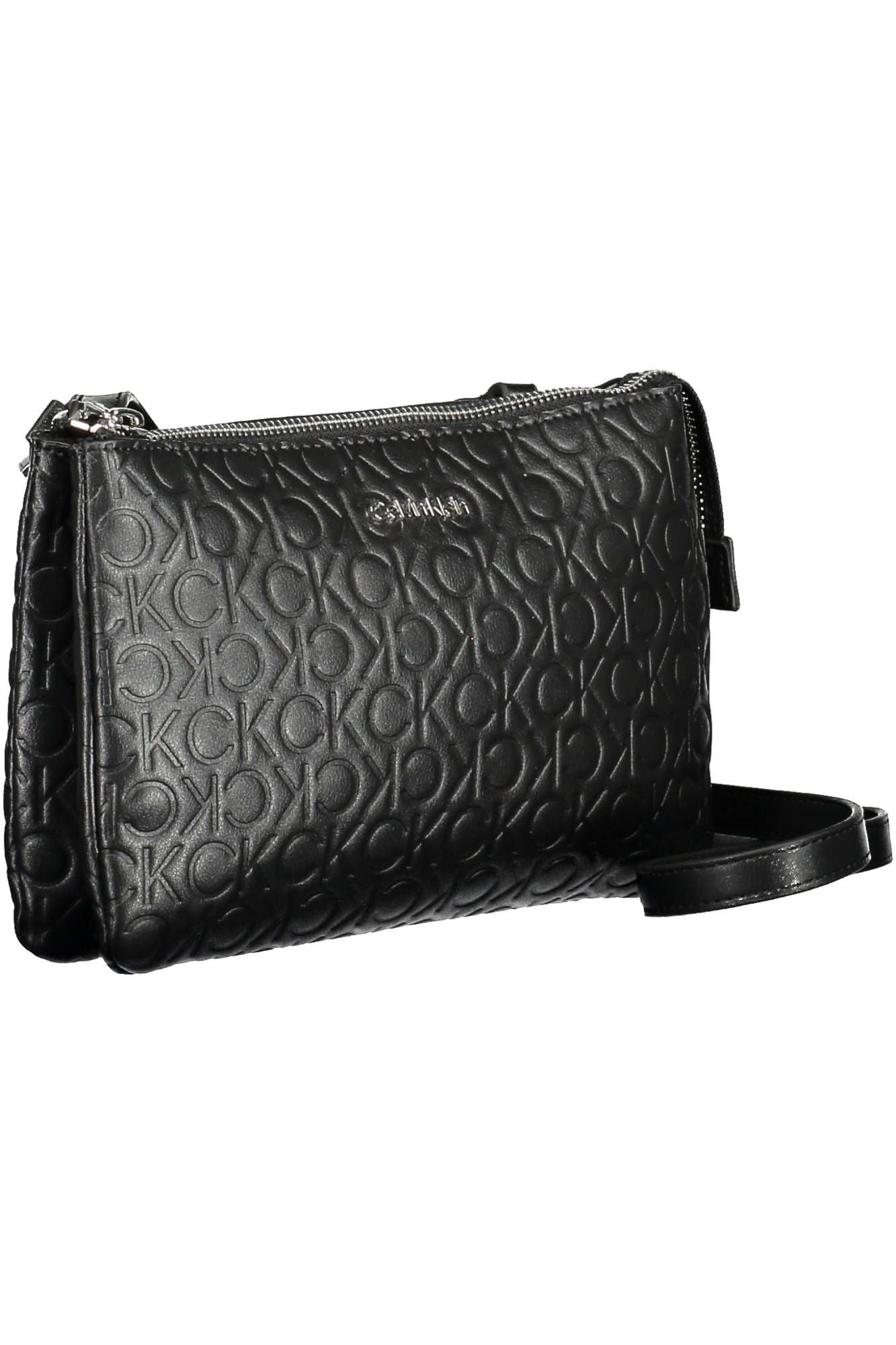 Black Polyester Women Handbag