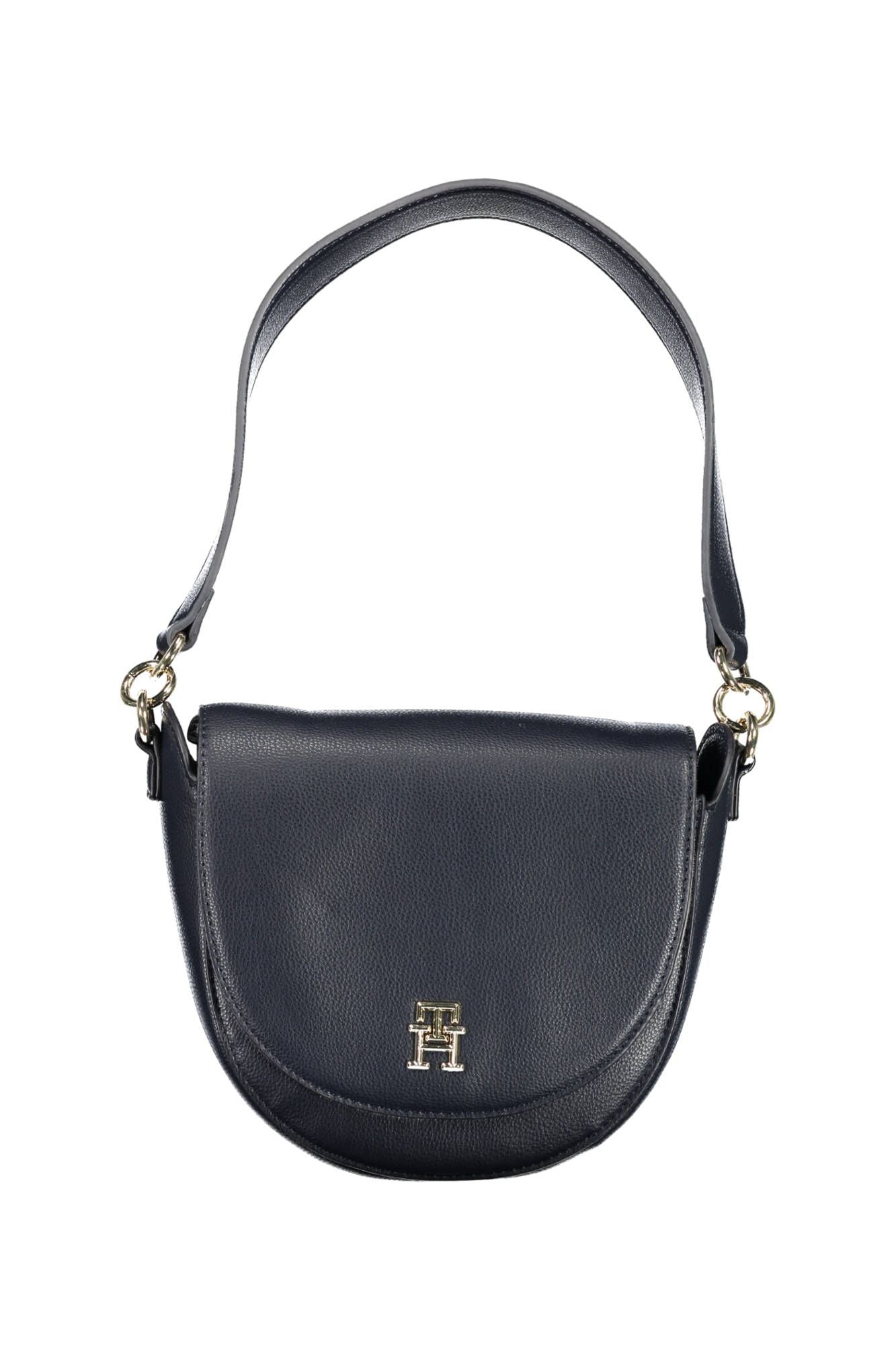 Blue Polyester Women Handbag