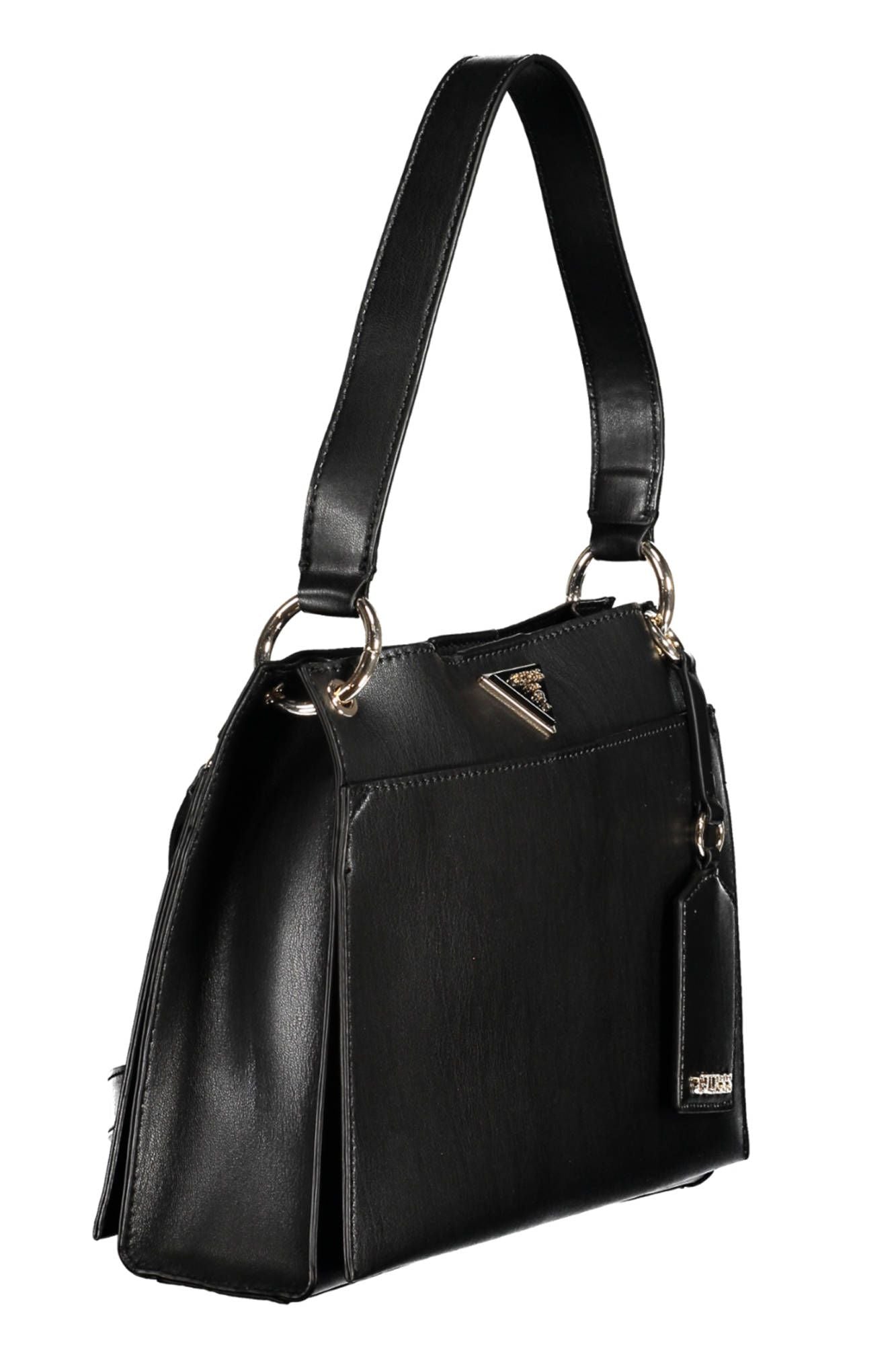 Black Polyethylene Women Handbag