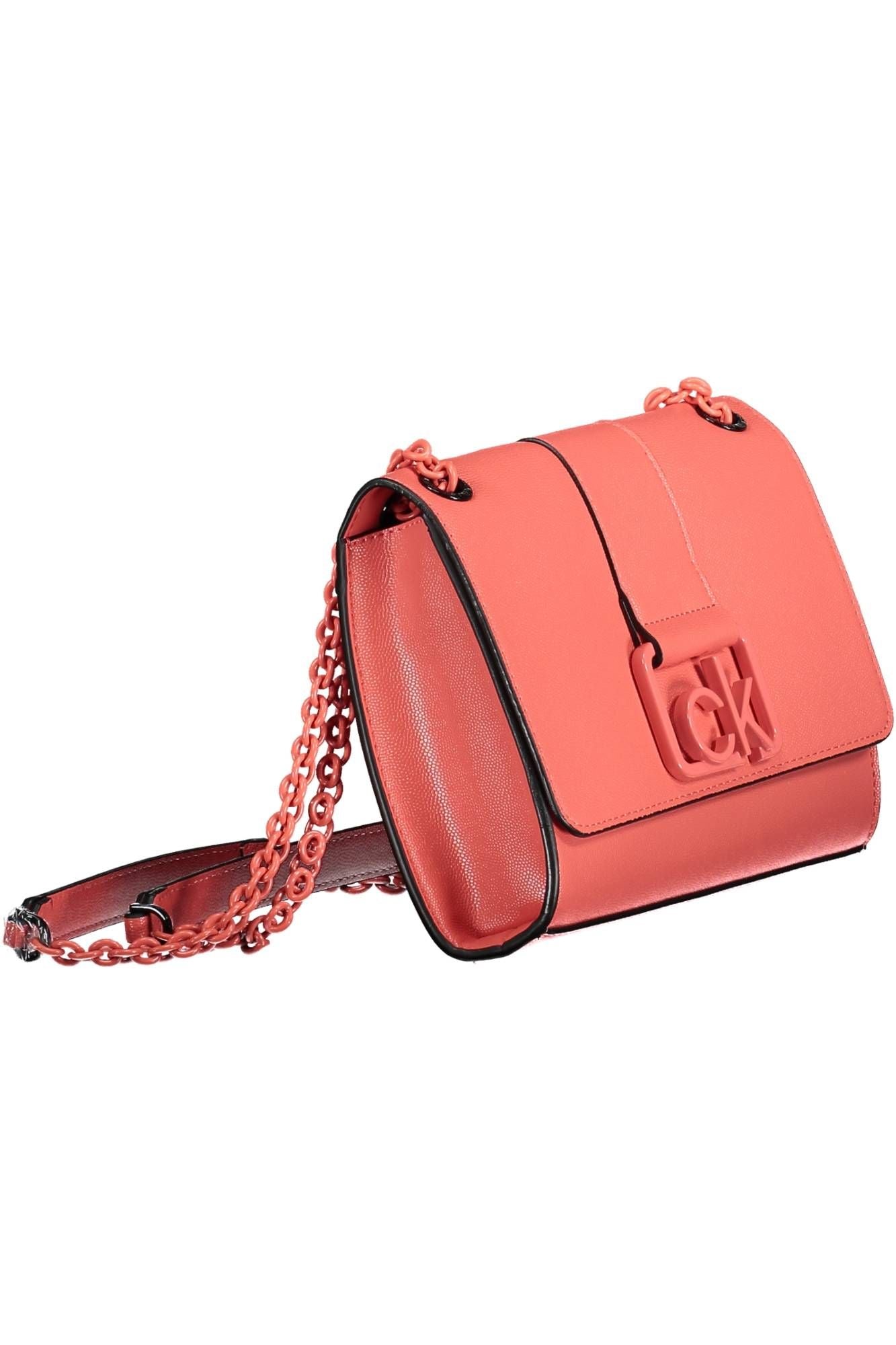 Pink Polyethylene Women Handbag