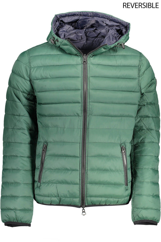 Green Nylon Men Jacket