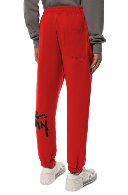 Pink Cotton Men Sweatpant