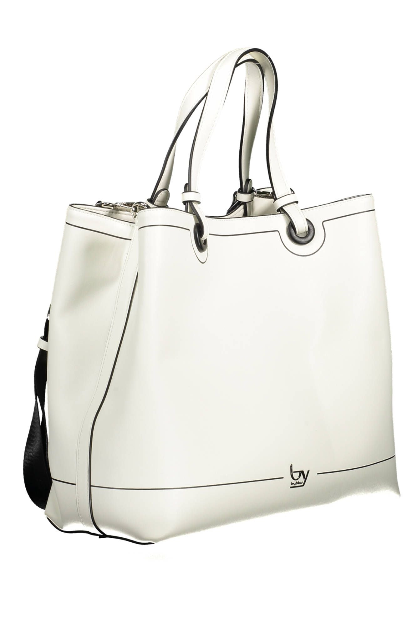 White Polyethylene Women Handbag