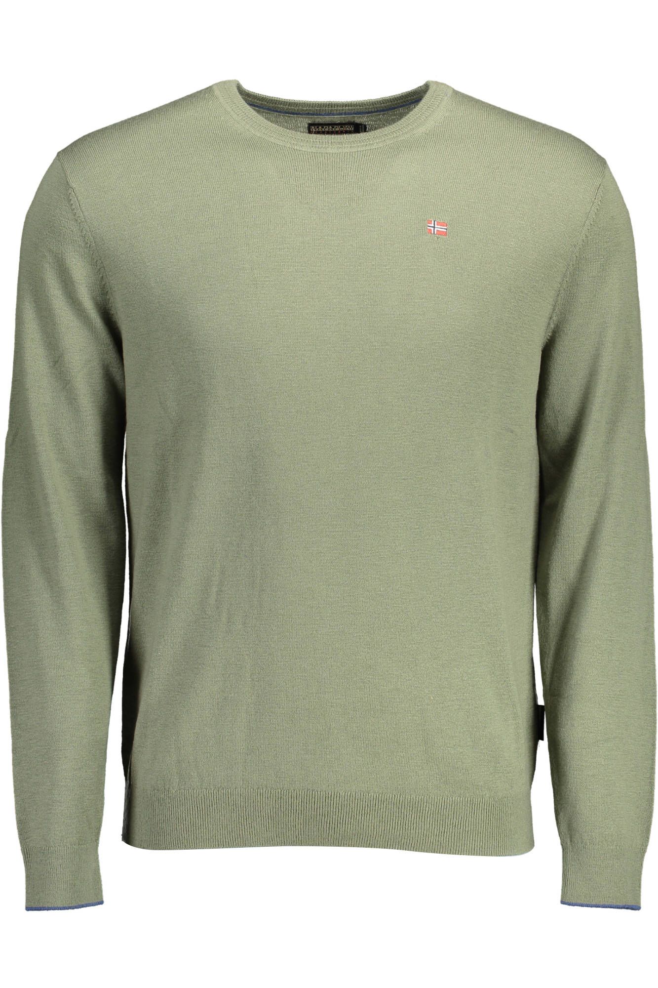 Green Wool Men Sweater