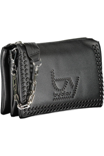 Black Polyethylene Women Handbag