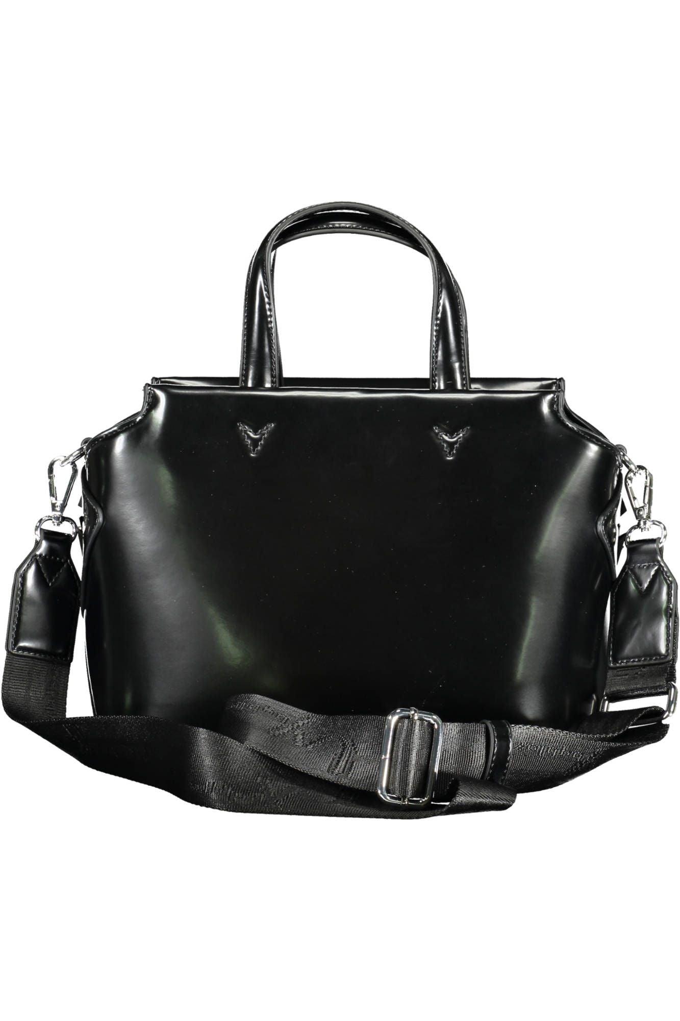 Black Polyethylene Women Handbag